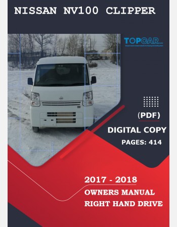 nissan nv100 clipper 2017-2018 owners manual in english